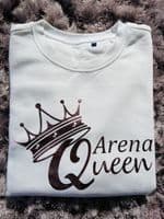 Eliza T Arena Queen Unisex Sweater - White & Rose Gold